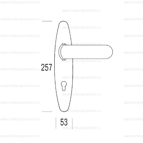 Ручка на планке Salice Paolo Wave 6131