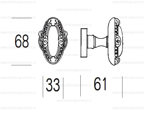 Ручка-кноб Salice Paolo Vienna 4293/4290