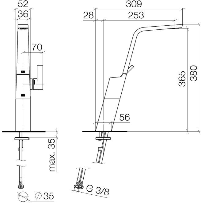 Dornbracht CL. 1 смеситель для раковины 33534705 ФОТО