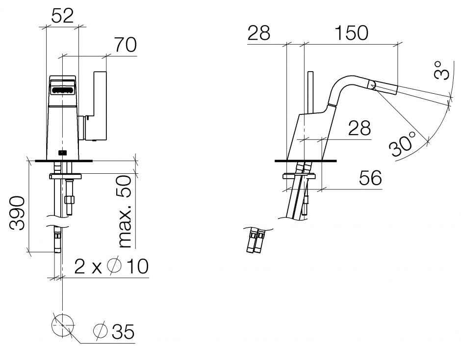 Dornbracht CL. 1 смеситель для биде 33600705 ФОТО