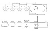 Fima carlo frattini So смеситель для ванны/душа F3183X4 схема 1