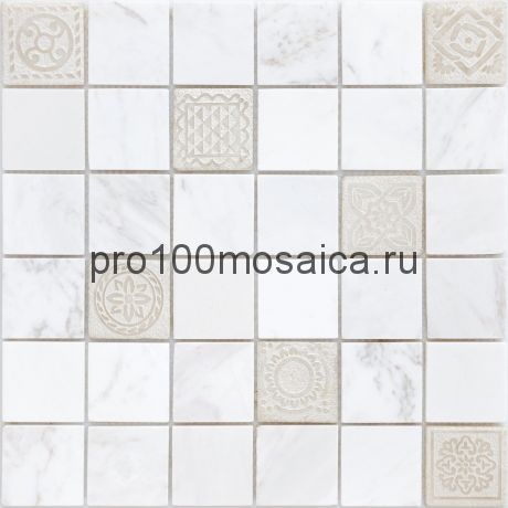 Мозаика Art Dolomiti blanco матовая 30х30х0,8 см (чип 48х48х8 мм)