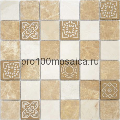 Мозаика Art Pietra Mix 1  матовая 30х30х0,8 см (чип 48х48х8 мм)