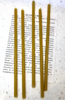 Свеча восковая #80 желтая, 18 см, (уп. 5 шт.)