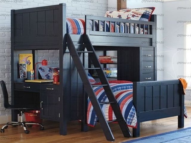 Кровать двухъярусная массив №IR19