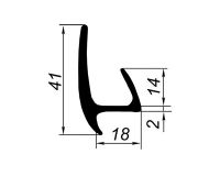 Резиновый уплотинитель на Газель 18 мм (схема)