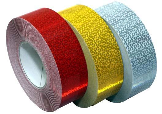 Светоотражающая лента для твердой поверхности (для борта). Желтая.