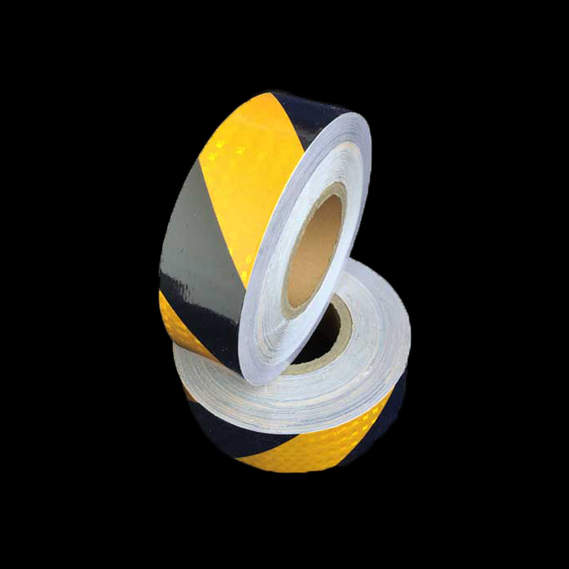 Светоотражающая лента 0,05х50 м желто-черная диагональная (Арт.: 82161)