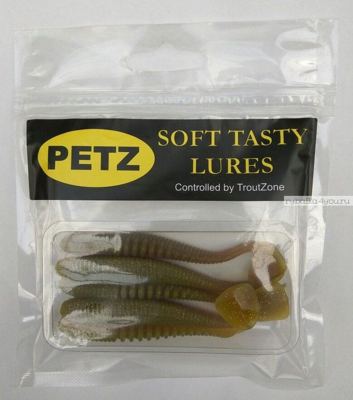 Силиконовая приманка Petz by Trout Zone Avaruna 3,5" 10 см / упаковка 5 шт / цвет: 002