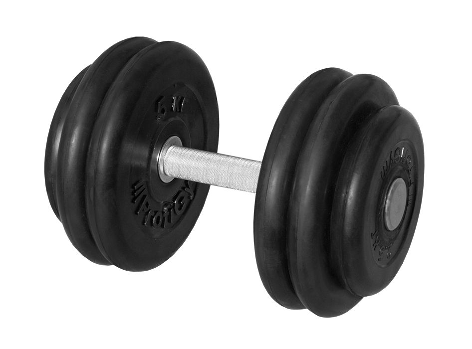ГНР-26 Гантель «PROFIGYM» неразборная с хромированной ручкой 26 кг, черная