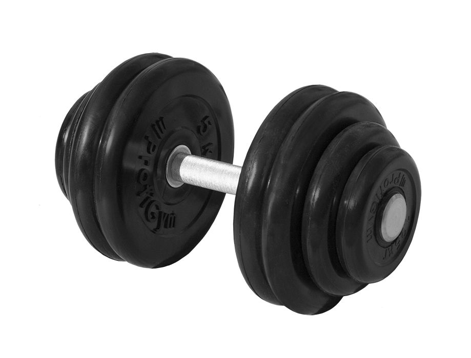 ГНР-66 Гантель «PROFIGYM» неразборная с хромированной ручкой 66 кг, черная