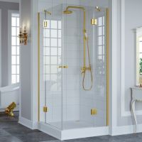 душевой уголок UnitGlass Rixa Gold 90x90