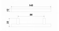 Мебельная ручка современная 145 мм AGENT RR007SST.5/96
