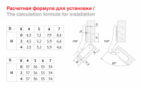 Мебельная петля для вкладной двери H640C02/0310