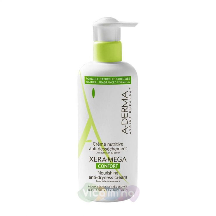 A-Derma Xera-Mega Питательный крем комфорт для сухой кожи, 400 мл