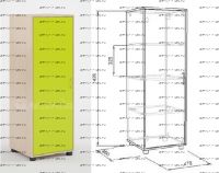 Шкаф-пенал Легенда Л-03 (48х45х143), более 5 сочетаний цветов