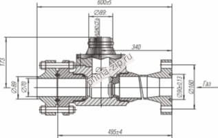 Клапан обратный незамерзающий Ду 80 Ру 4,0 Мпа / 210АФ. 18. 000