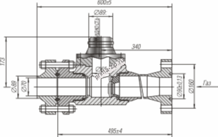 Клапан обратный незамерзающий Ду 80 Ру 4,0 Мпа / 210АФ. 18. 000