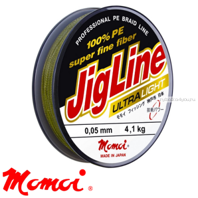 Леска плетеная Momoi JigLine Ultra Light Green 100 м / цвет: зеленый