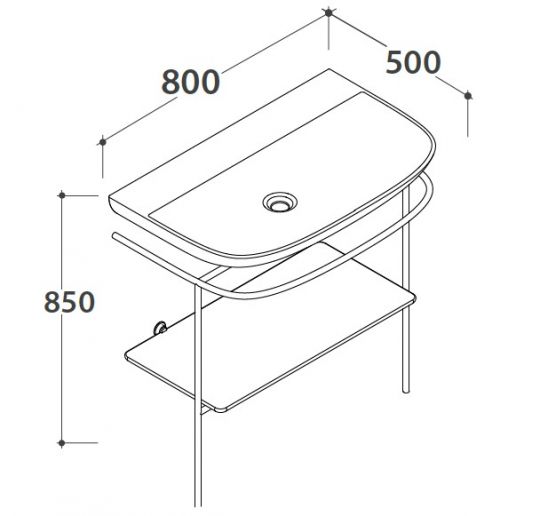 Globo Stockholm мебель под раковину LAST081CR 80х50 схема 1 Globo Stockholm мебель под раковину LAST081CR 80х50 схема 1