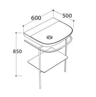 Globo Stockholm мебель под раковину LAST060CR 60х50 схема 1