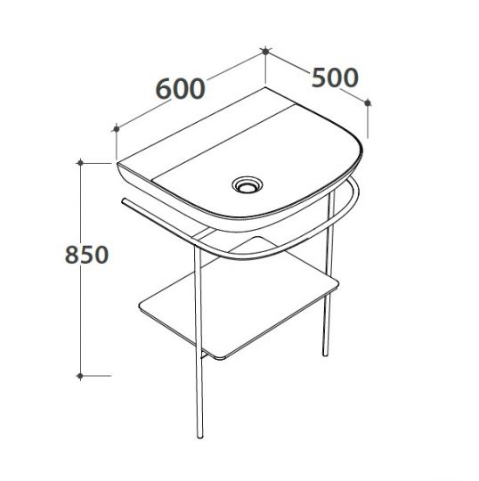 Globo Stockholm мебель под раковину LAST060CR 60х50 схема 1