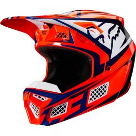 Fox V3 Idol Orange/Blue шлем, оранжево-синий