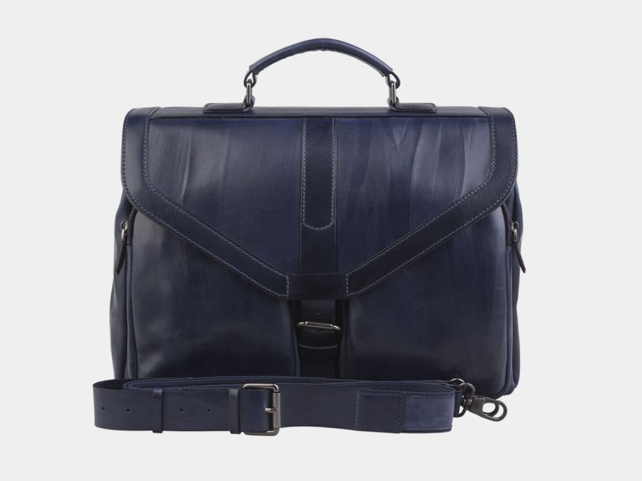 Кожаный мужской портфель Alexander-TS «PF0020 Blue»