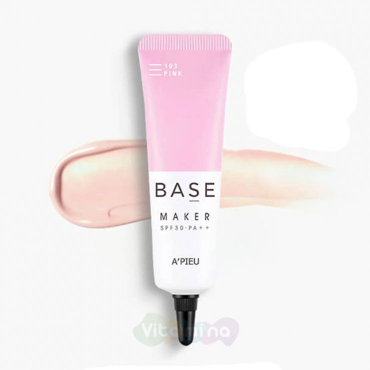 A'Pieu База под макияж с экстрактом граната Base Maker Pink SPF30 PA++, 20 г