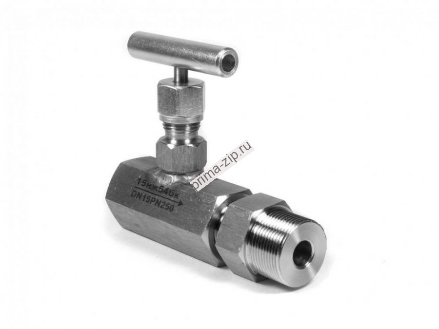 Клапан запорный игольчатый муфтовый 15лс54бк