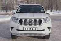 TOYOTA LC PRADO 150 2017- Защита переднего бампера d63 секции-d63 секции+декор LCPZ-002862