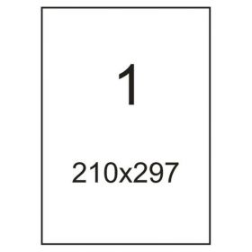 73628 / 641833 Этикетки самоклеящиеся Mega label белые 210х297 мм /1 штука на листе А4, 100 листов