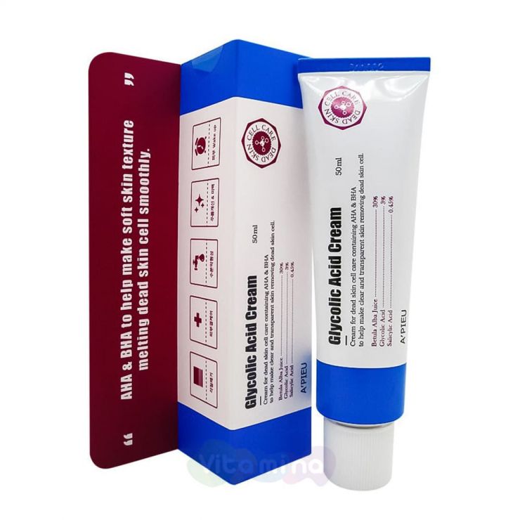 A'Pieu Крем для лица с АНА и ВНА кислотами Glycolic Acid Cream, 50 мл