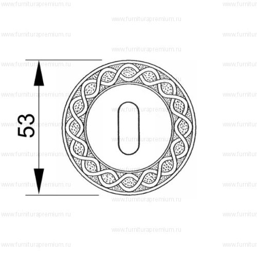 Накладка на межкомнатный замок Mestre 0BC070