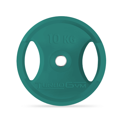 Диск олимпийский, 10 кг, зеленый, Turbogym
