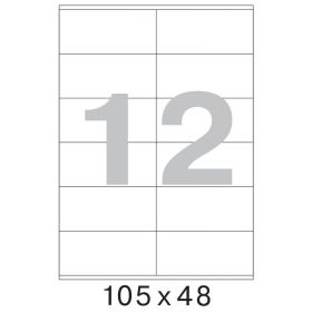 73569 / 641805 Этикетки самоклеящиеся MEGA LABEL 105х48 мм / 12 шт. на листе А 4,100 листов