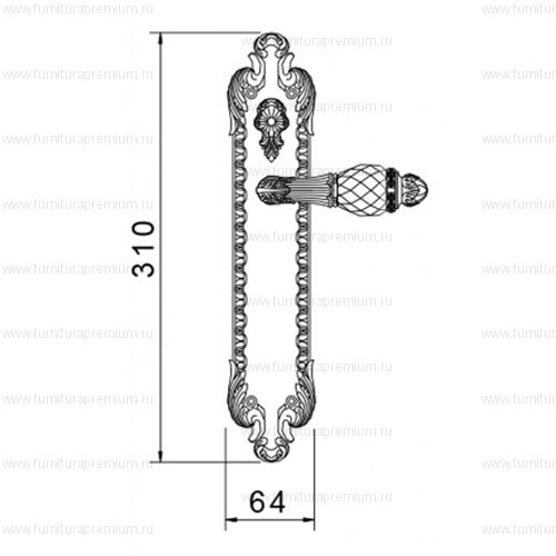 Ручка на планке Mestre 0A2841