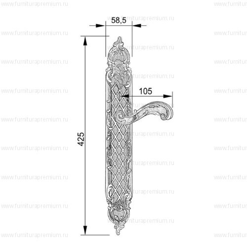 Ручка на планке Mestre 0A1616