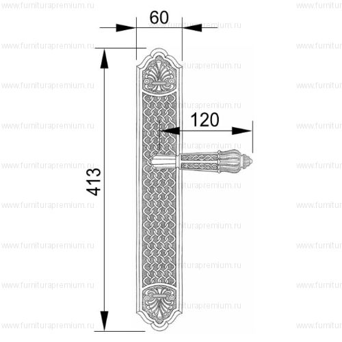 Ручка на планке Mestre 0A3030