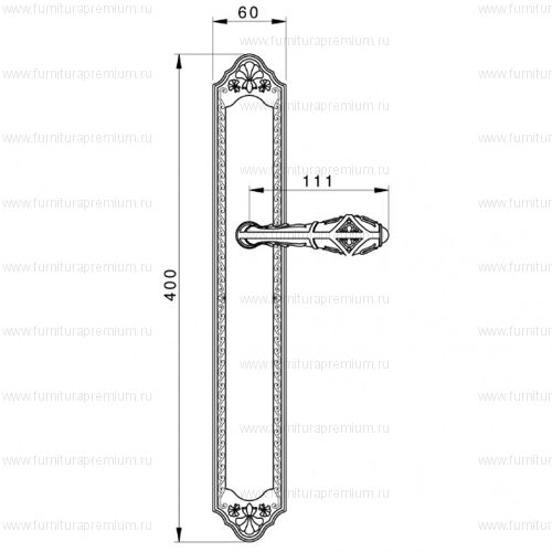 Ручка на планке Mestre 0A2934