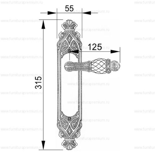 Ручка на планке Mestre 0A3541
