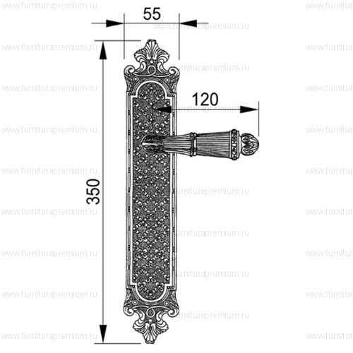 Ручка на планке Mestre 0A4620