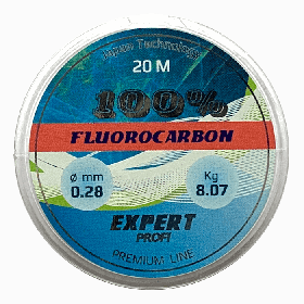 Леска 0,14 мм 20 м флюорокарбон Expert Profi Fluorocarbon 100%