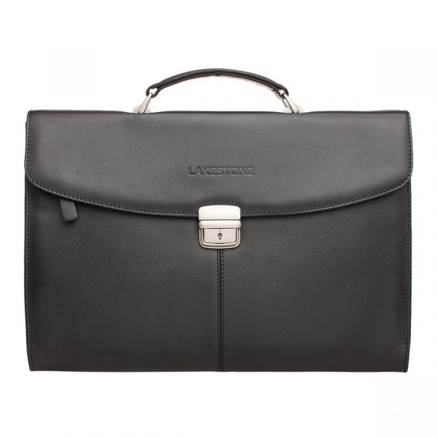 Кожаная папка Lakestone-Портфель Lakestone Boverton Black 943076/BL