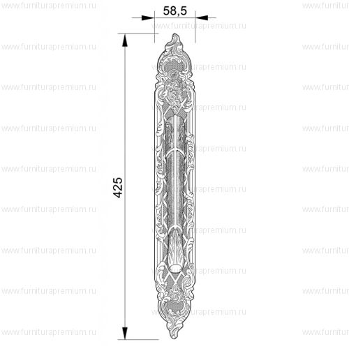 Ручка-скоба Mestre 0M1603.B. Длина 425 мм