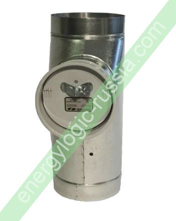 Тройник с барометрическим регулятором тяги 6"