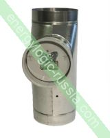 Тройник с барометрическим регулятором тяги 6"