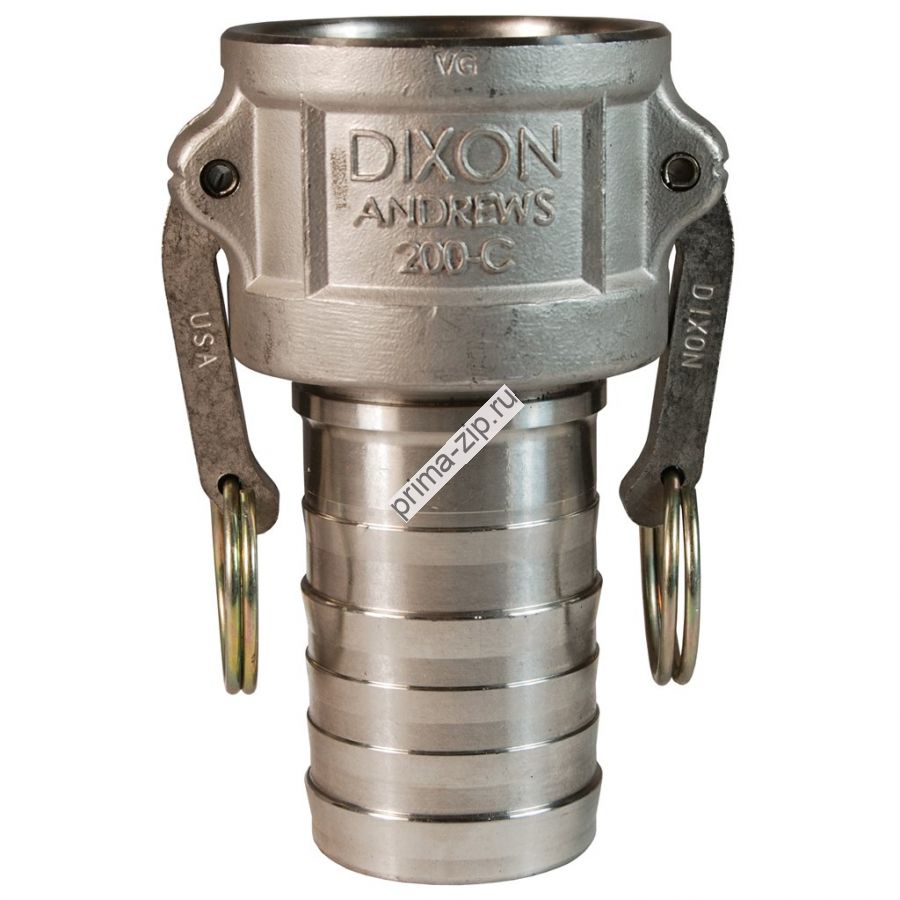 Камлок Dixon соединение тип Е, ниппель Х рукавный конец  (MIL-C-27487) 1 100 ЕSS нержавеющая сталь