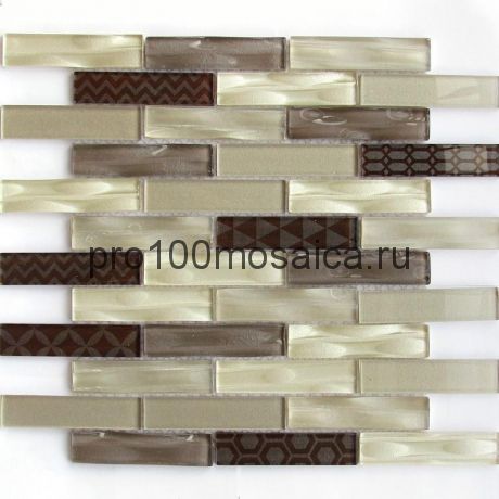 Optima Brown Мозаика серия EXCLUSIVE, чип 23*98, размер, мм: 300*300*6