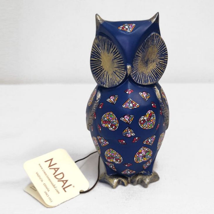 Коллекционная статуэтка из испанской коллекции - Owl blue decorСова синяя с декором
